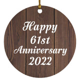Happy 61st Anniversary 2022 - Circle Ornament D