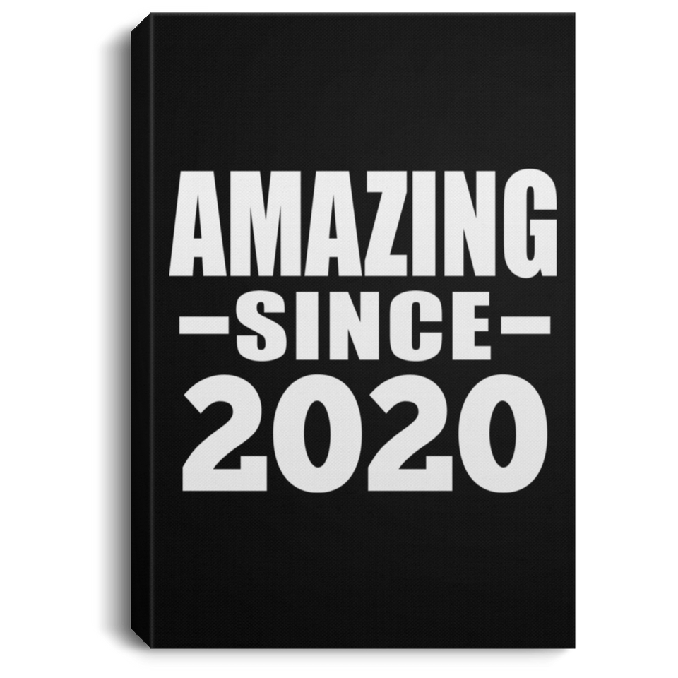 4th Birthday Amazing Since 2020 - Canvas Portrait