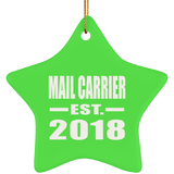 Mail Carrier Established EST. 2018 - Star Ornament