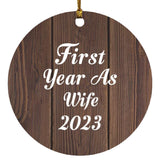 First Year As Wife 2023 - Circle Ornament D