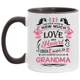 How Much Love Could Hold Until Called Me Grandma - 11oz Accent Mug Black