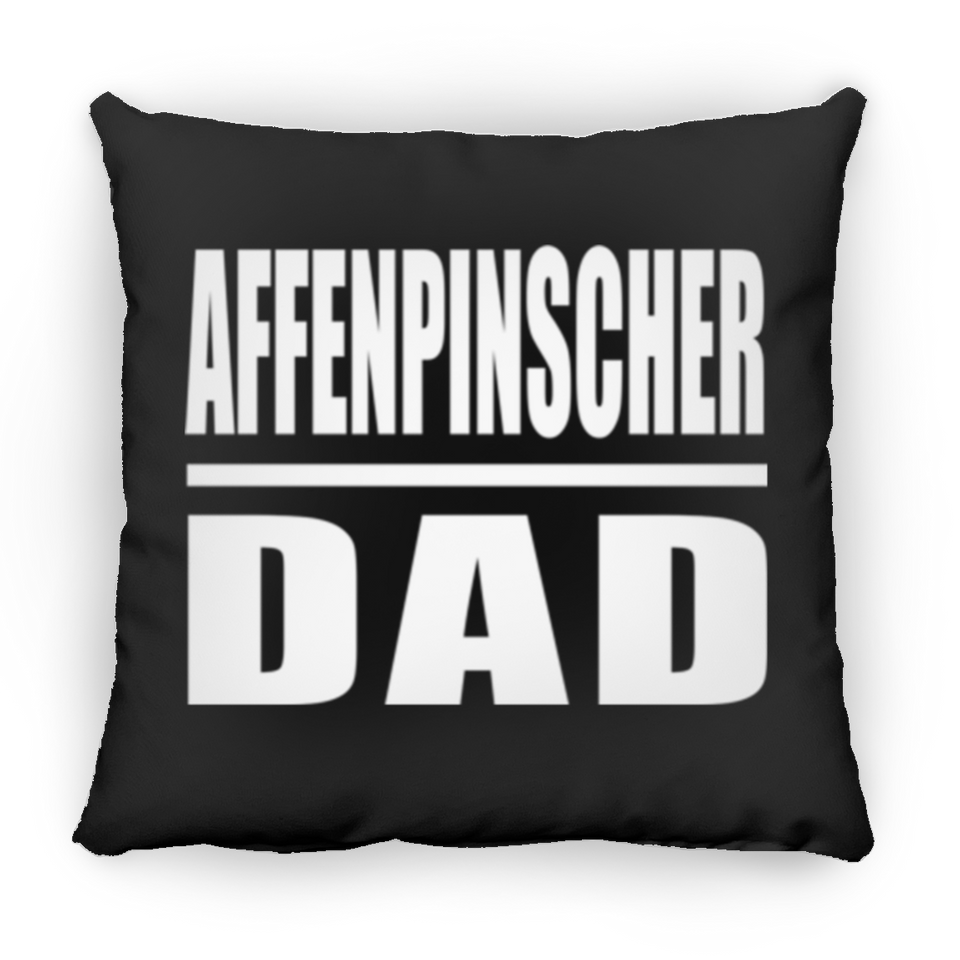 Affenpinscher Dad - Throw Pillow Black