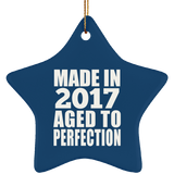 7th Birthday Made In 2017 Aged to Perfection - Star Ornament