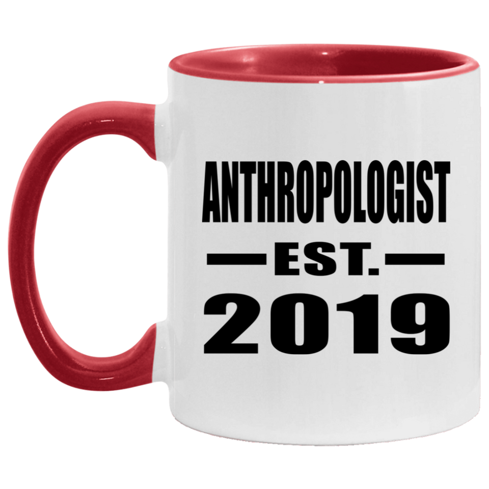 AntHRopologist Established EST. 2019 - 11oz Accent Mug Red