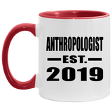 AntHRopologist Established EST. 2019 - 11oz Accent Mug Red