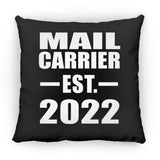 Mail Carrier Established EST. 2022 - Throw Pillow Black
