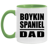 Boykin Spaniel Dad - 11oz Accent Mug Green