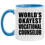 World's Okayest Vocational Counselor - 11oz Accent Mug Blue