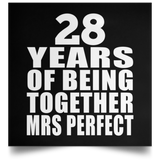 28th Anniversary 28 Years Of Being Mrs Perfect - Poster Square