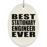 Best Stationary Engineer Ever - Oval Ornament