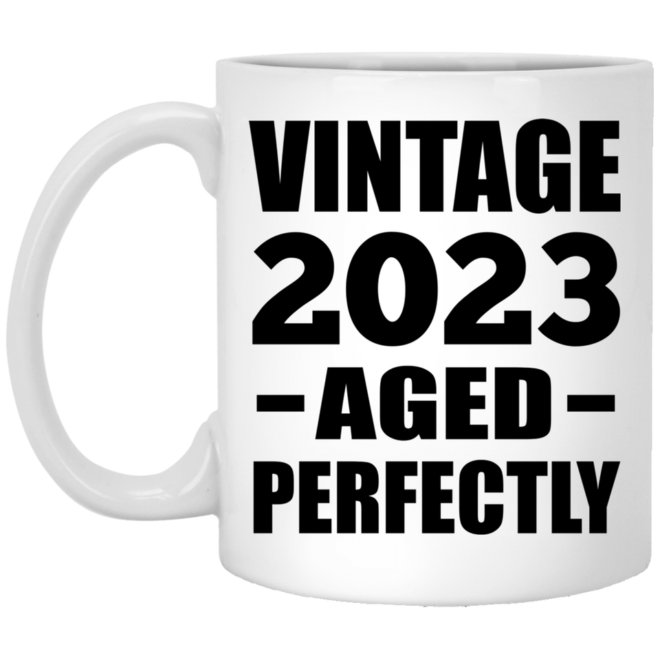 1st Birthday Vintage 2023 Aged Perfectly - 11oz Coffee Mug