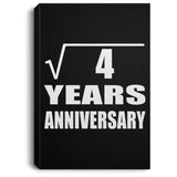2nd Anniversary Square Root of 4 Years Anniversary - Canvas Portrait