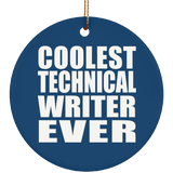 Coolest Technical Writer Ever - Circle Ornament
