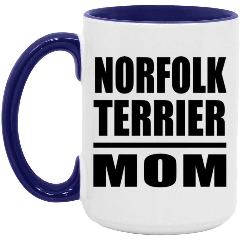 Norfolk Terrier Mom - 15oz Accent Mug Purple