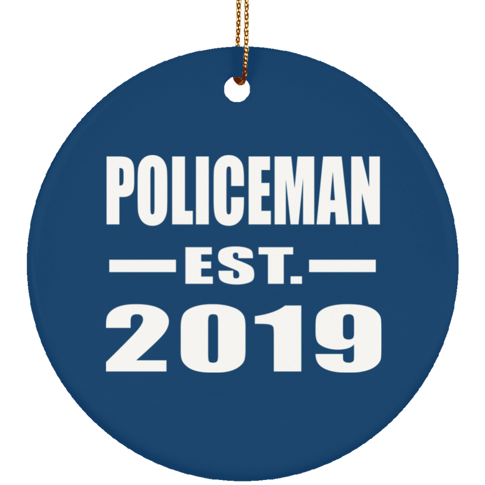 Policeman Established EST. 2019 - Circle Ornament