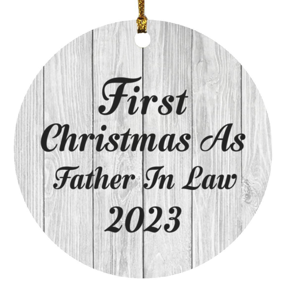 First Christmas As Father In Law 2023 - Circle Ornament F