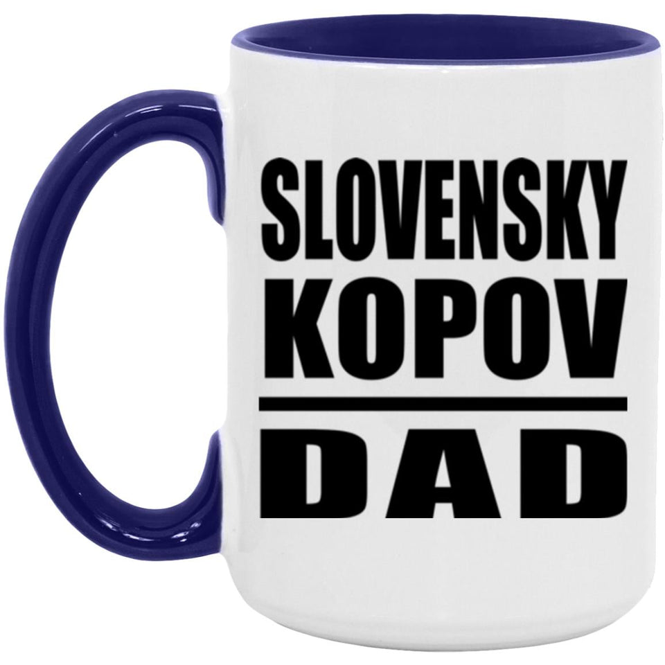 Slovensky Kopov Dad - 15oz Accent Mug Purple