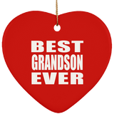 Best Grandson Ever - Heart Ornament