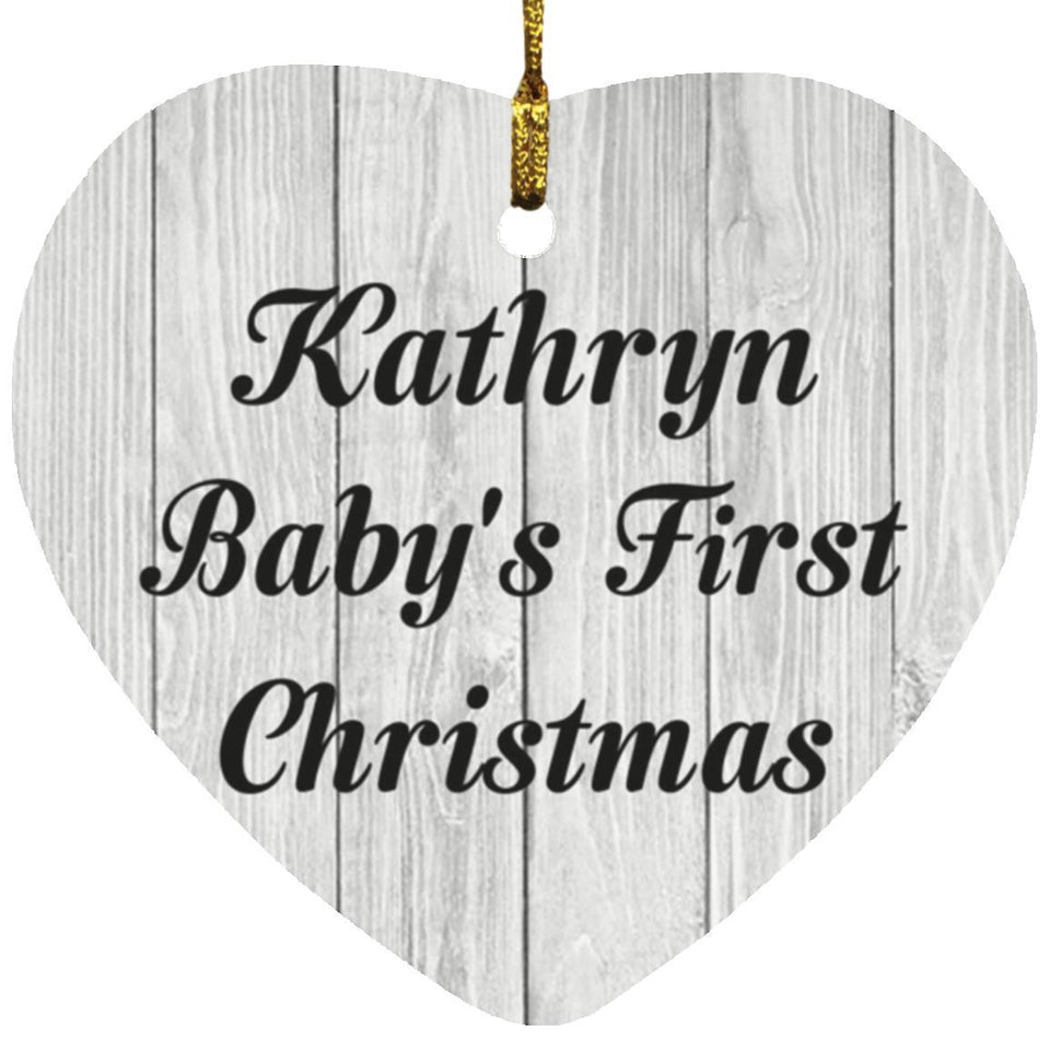 Kathryn Baby's First Christmas - Heart Ornament F