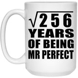 16th Anniversary Square Root of 256 Years of Mr Perfect - 15oz Coffee Mug