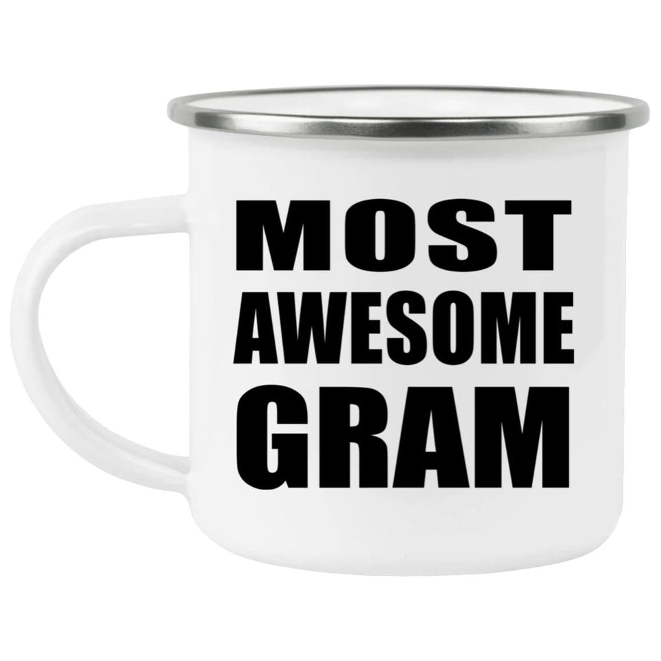 Most Awesome Gram - 12oz Camping Mug