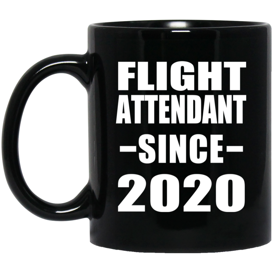 Flight Attendant Since 2020 - 11oz Coffee Mug Black