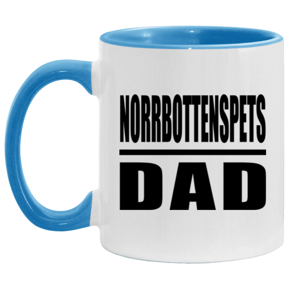 Norrbottenspets Dad - 11oz Accent Mug Blue