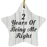 2nd Anniversary 2 Years Of Being Mr Right - Star Ornament F
