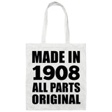 116th Birthday Made in 1908 All Parts Original - Tote Bag White