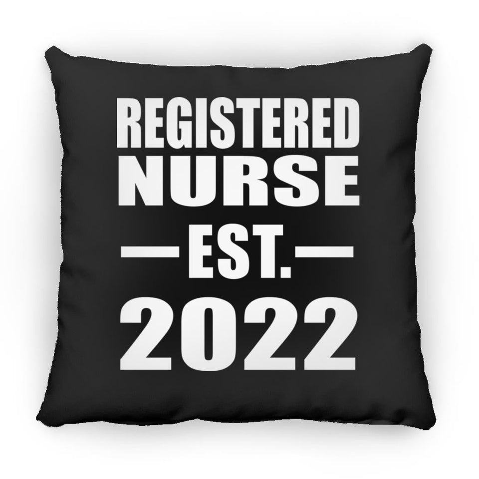 Registered Nurse Established EST. 2022 - Throw Pillow Black