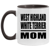 West Highland White Terrier Mom - 11oz Accent Mug Black