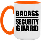 Badass Security Guard - 15oz Accent Mug Orange