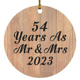 54 Years As Mr & Mrs 2023 - Circle Ornament C