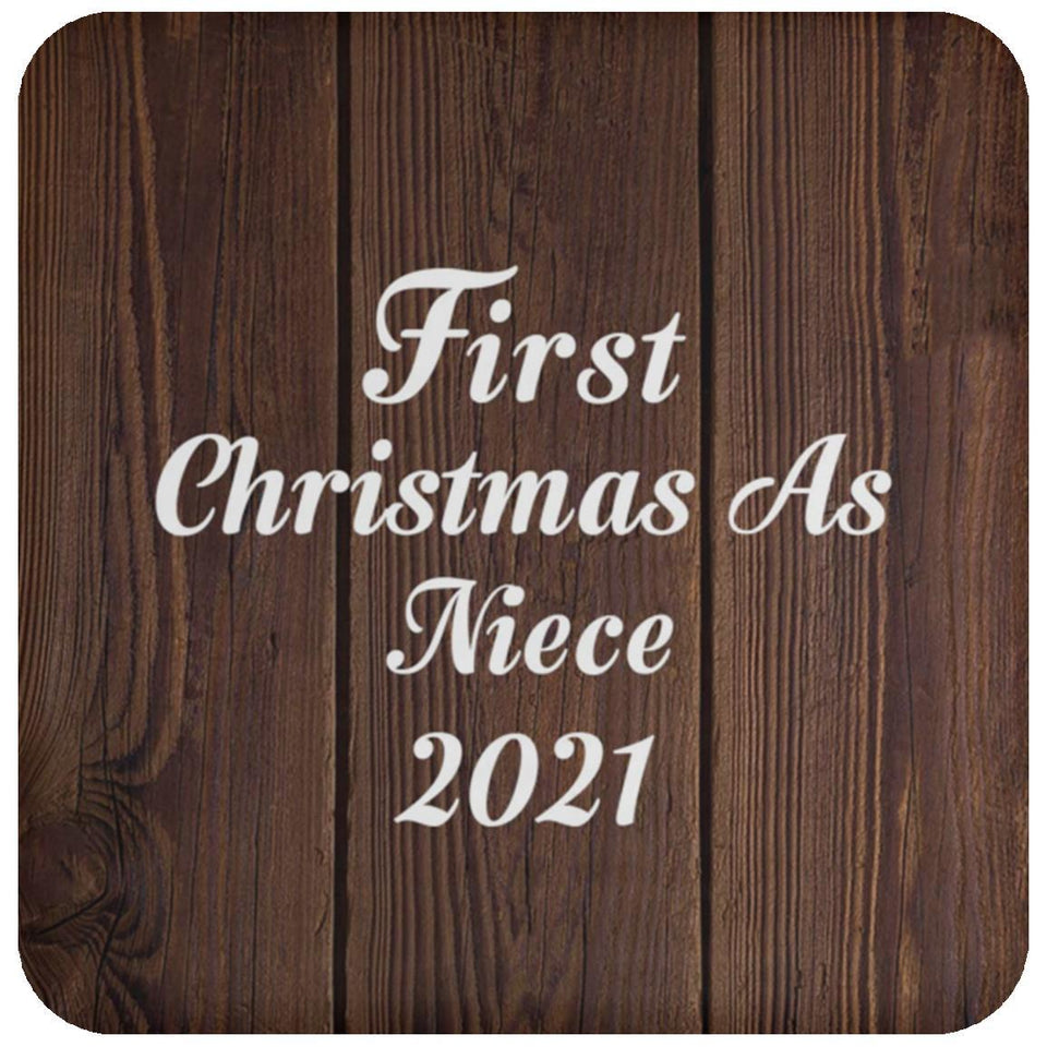 First Christmas As Niece 2021 - Drink Coaster D
