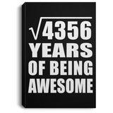 66th Birthday Square Root of 4356 Years of Being Awesome - Canvas Portrait