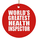 World's Greatest Health Inspector - Circle Ornament