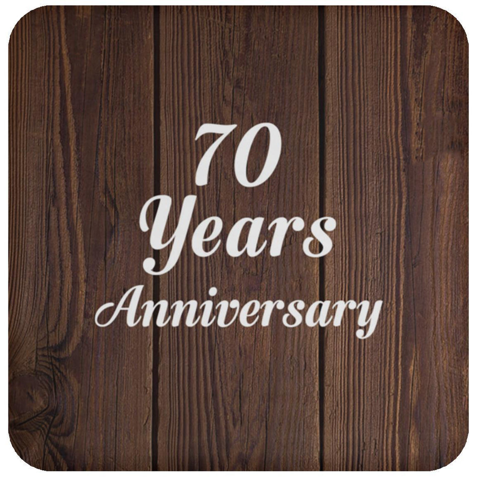 70th Anniversary 70 Years Anniversary - Drink Coaster D