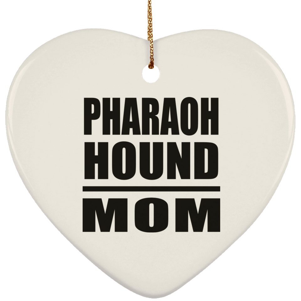 Pharaoh Hound Mom - Heart Ornament