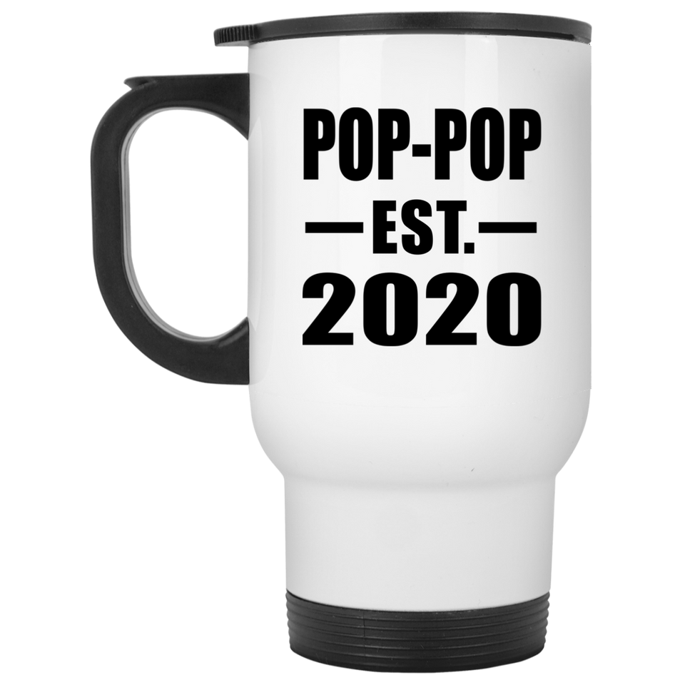 Pop-Pop Established EST. 2020 - White Travel Mug