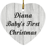 Diana Baby's First Christmas - Heart Ornament F