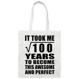 10th Birthday Took Square Root of 100 Years To Awesome - Tote Bag White