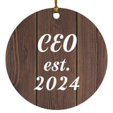 CEO Established Est. 2024 - Circle Ornament D