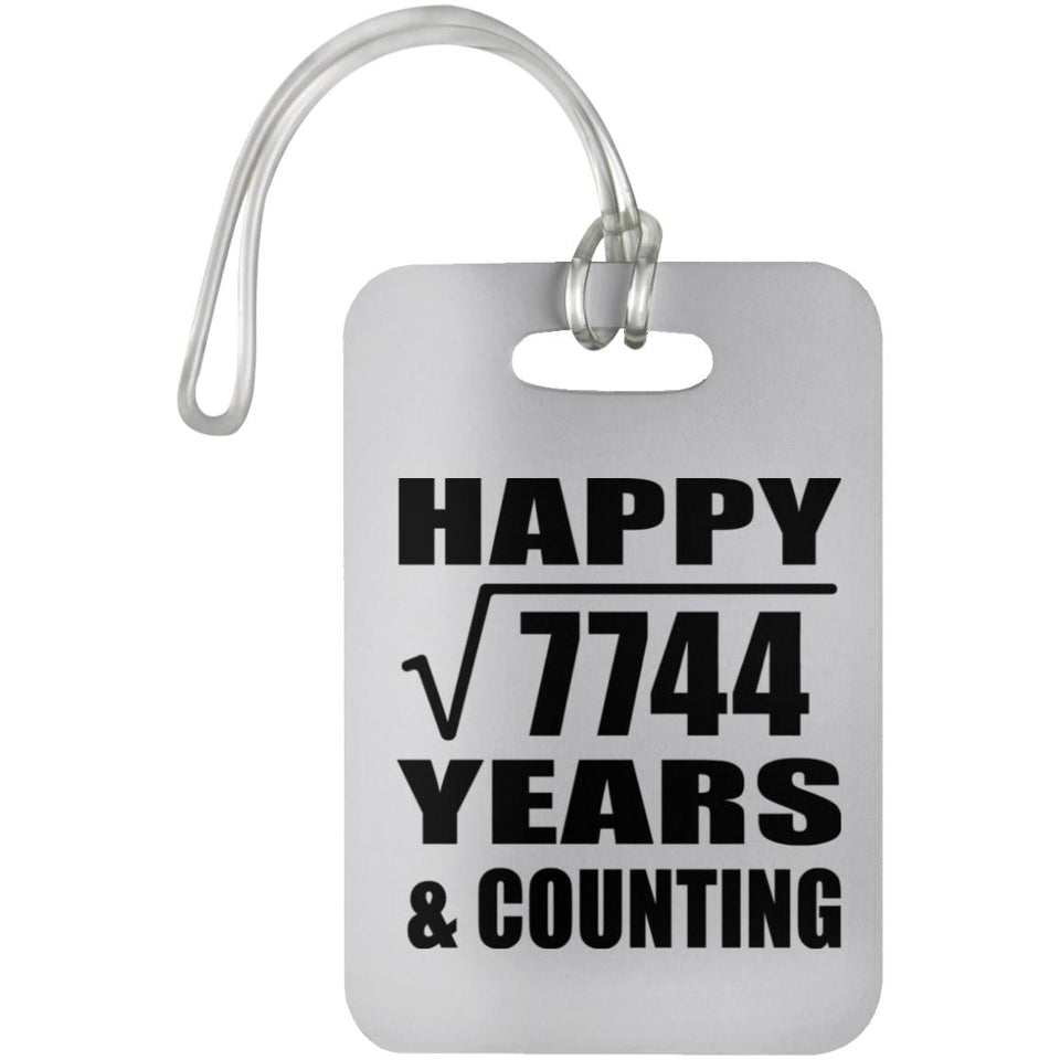 Happy 88th Anniversary Square Root of 7744 Years & Counting - Luggage Bag Tag