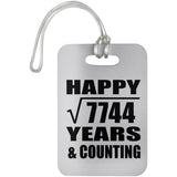 Happy 88th Anniversary Square Root of 7744 Years & Counting - Luggage Bag Tag