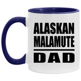 Alaskan Malamute Dad - 11oz Accent Mug Purple