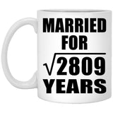 53rd Anniversary Married For Square Root of 2809 Years - 11oz Coffee Mug