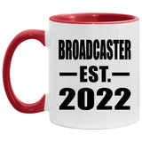 Broadcaster Established EST. 2022 - 11oz Accent Mug Red