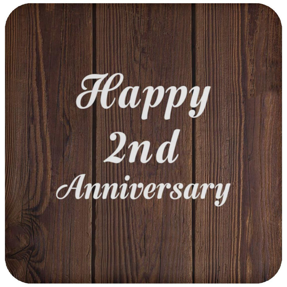 Happy 2nd Anniversary - Drink Coaster D