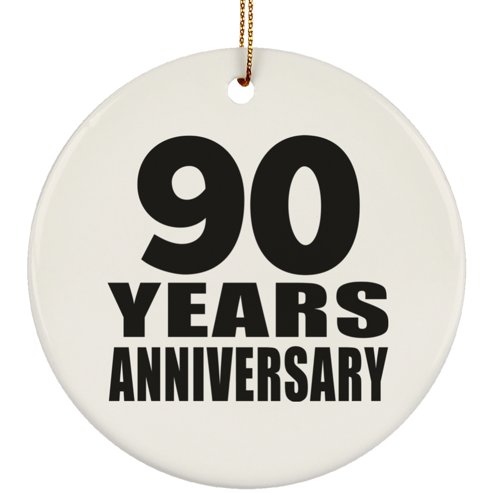 90th Anniversary 90 Years - Circle Ornament