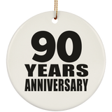 90th Anniversary 90 Years - Circle Ornament